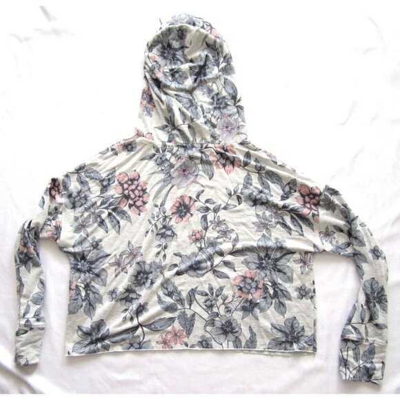 Women's Calvin Klein Performance Cropped Floral Pullover Hoodie Sz M (WS14) - Picture 7 of 8
